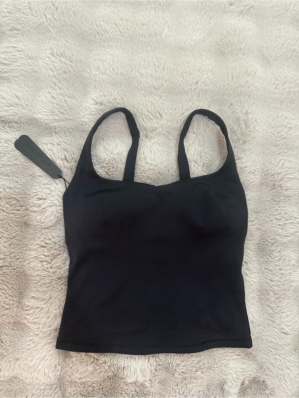 NWT NIKESKIMS SKIMS MATTE Square Neck Tank Size S Obsidian - Picture 2 of 6